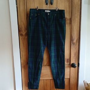 Vineyard Vines Plaid Zipper Ankle Skinny Pants - 11